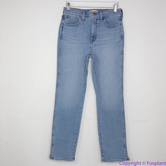 NEW High-Rise Slim Straight‎ Jeans in Stillwood Wash: Slit-Hem Edition, 29 - Picture 3 of 15